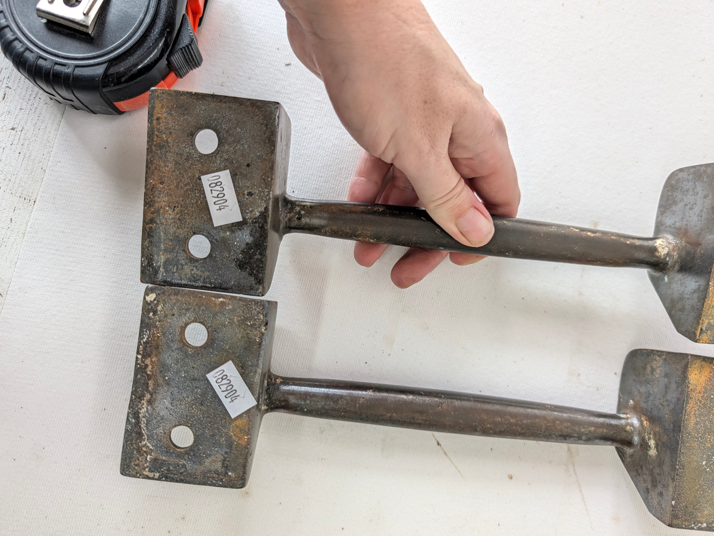 Antique Cast Iron Commercial Door Pull, Patent Stamped 1889