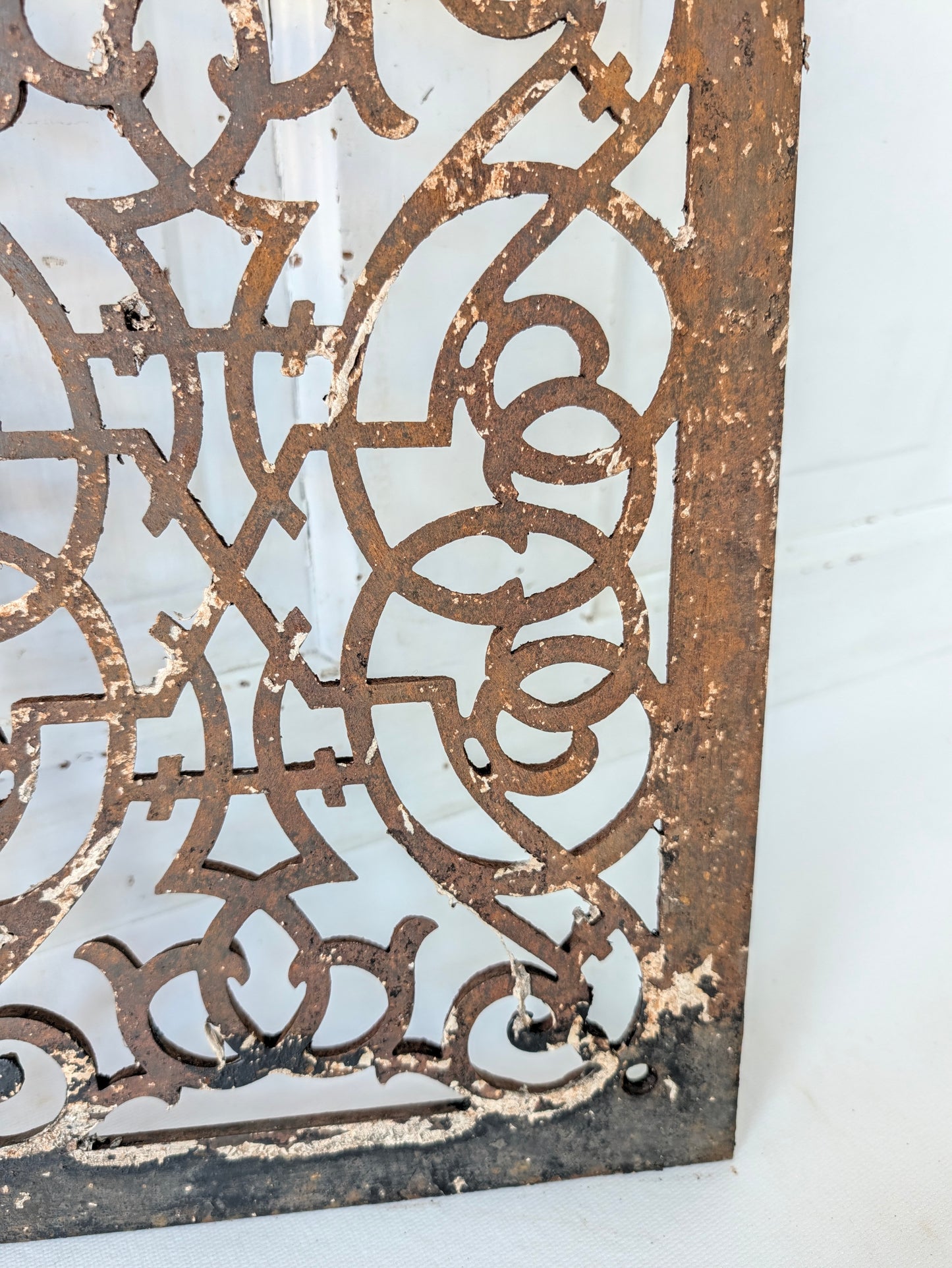 10 x 14 Scroll Design Vent Cover, Vintage Cast Iron Register