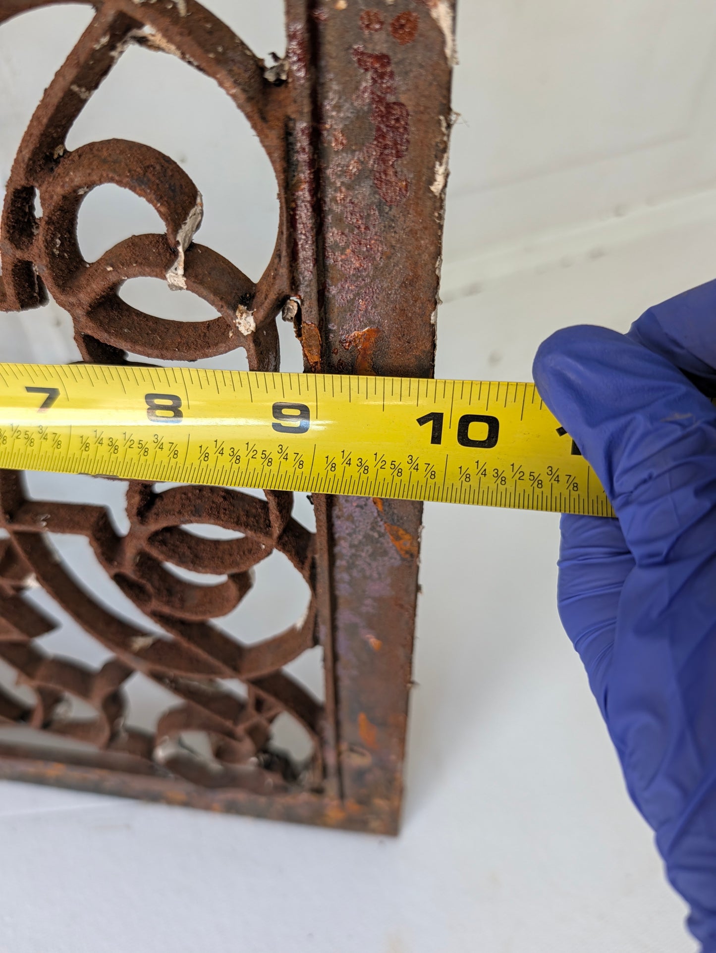 10 x 14 Scroll Design Vent Cover, Vintage Cast Iron Register