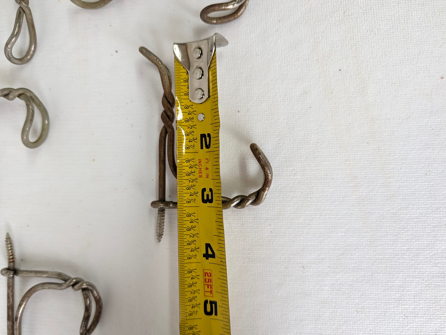 Seven Vintage Wire Closet Hooks, Coat Hook Hardware