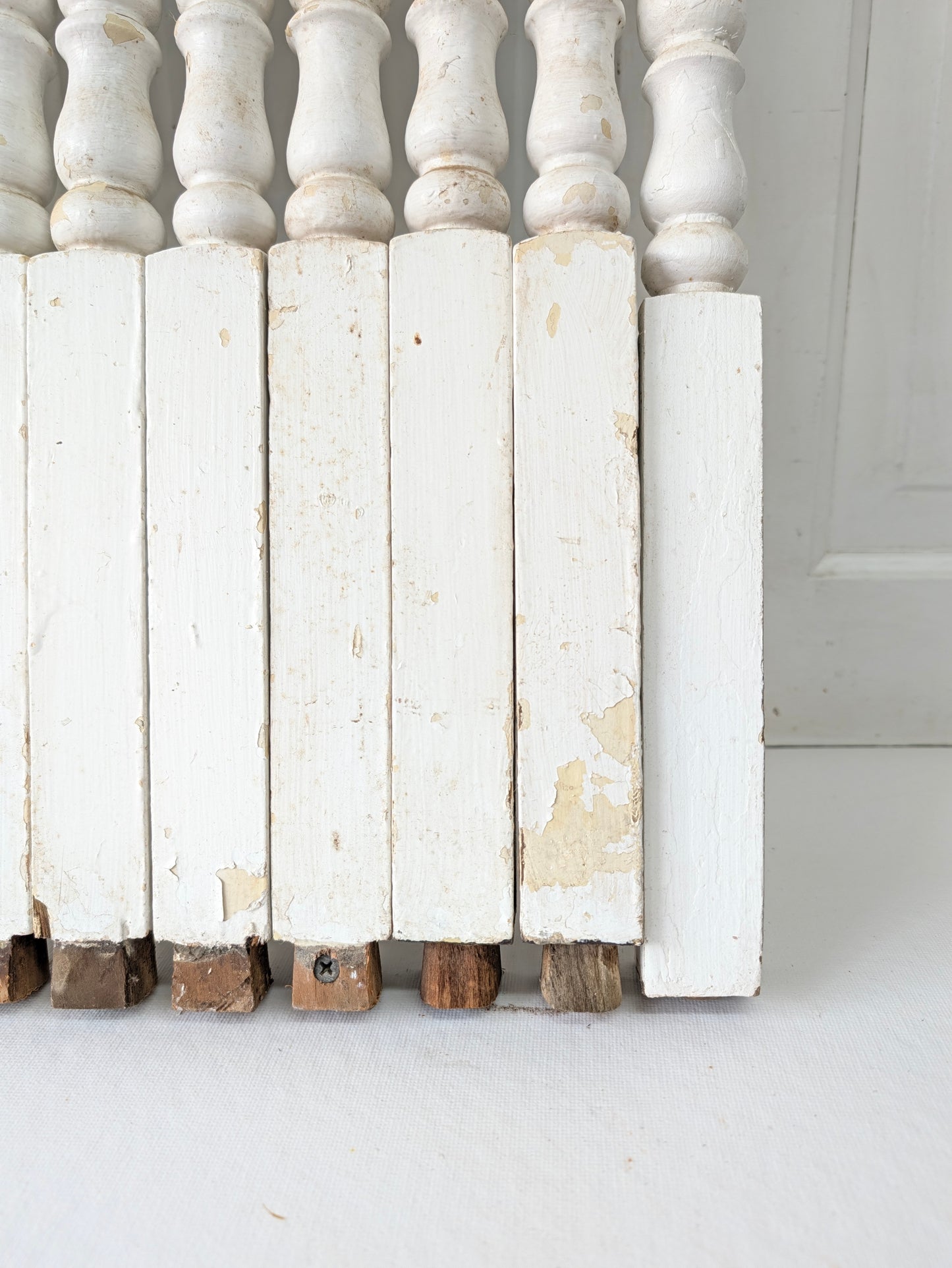 Set of 16 Antique Spindles, 16 Old Wood Stair Balusters