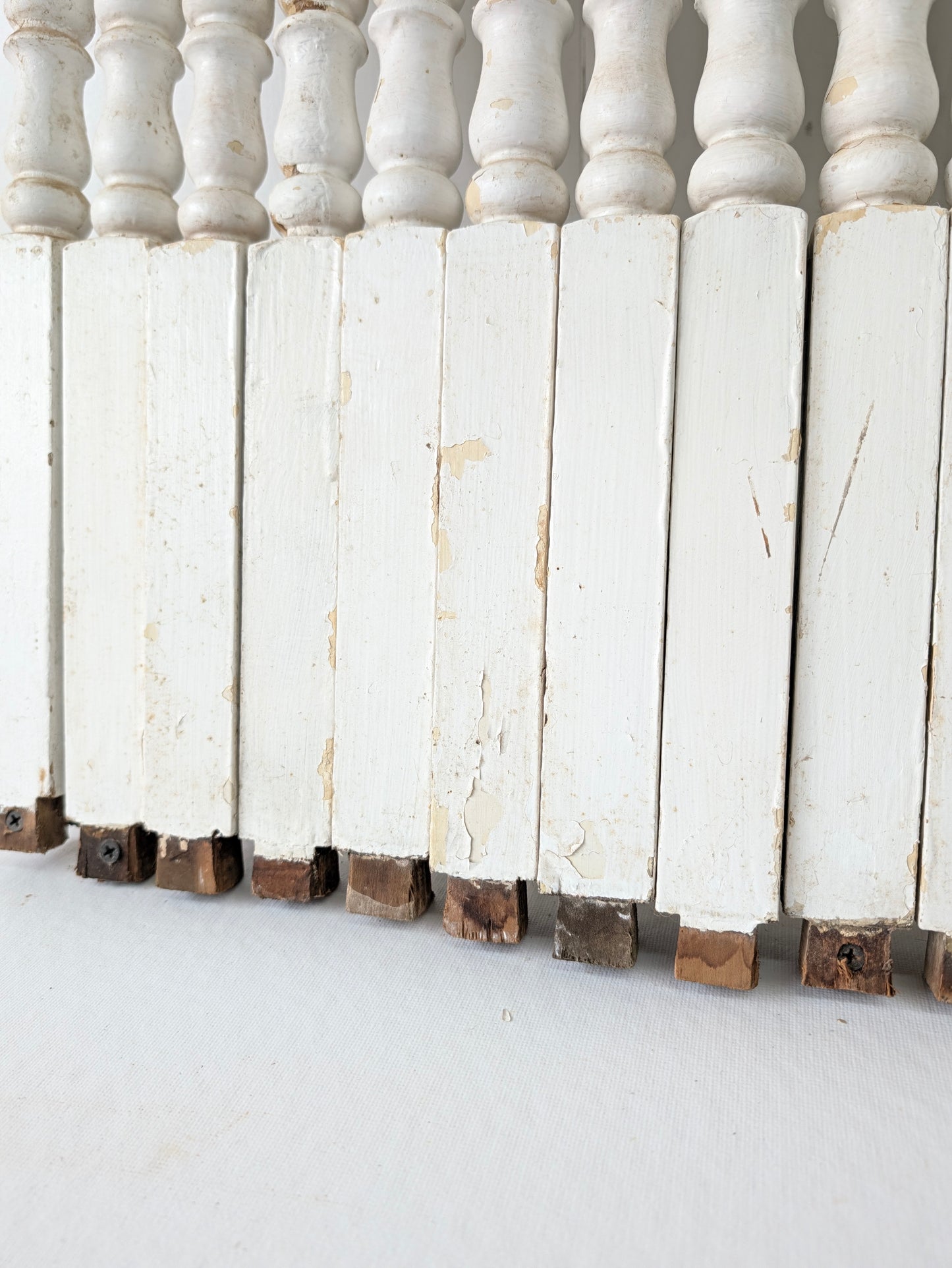 Set of 16 Antique Spindles, 16 Old Wood Stair Balusters