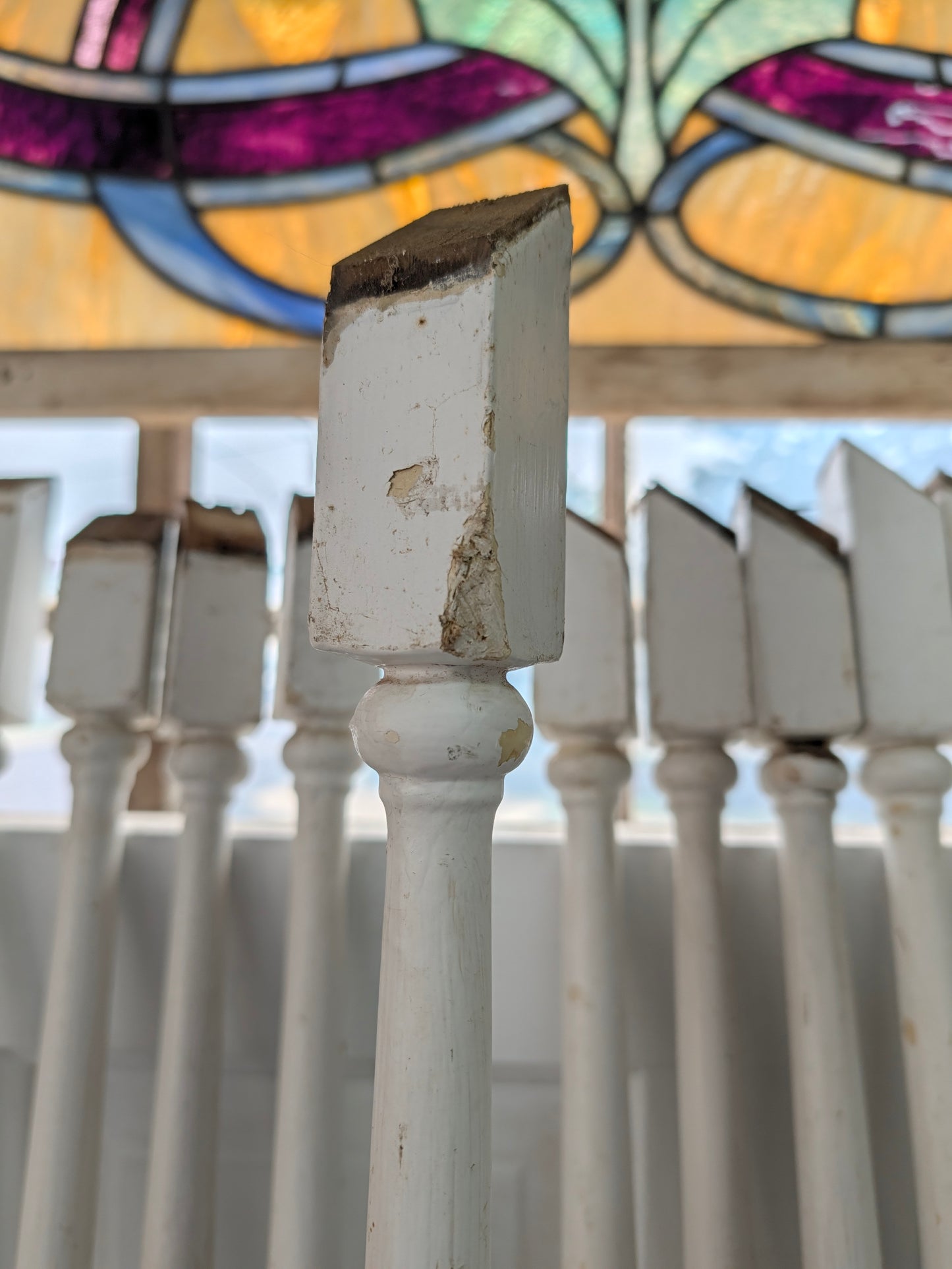 Set of 16 Antique Spindles, 16 Old Wood Stair Balusters