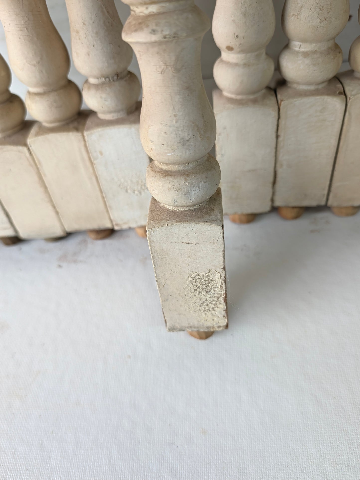 Set of 28 Antique Spindles, 28 Old Turned Wood Stair Balusters