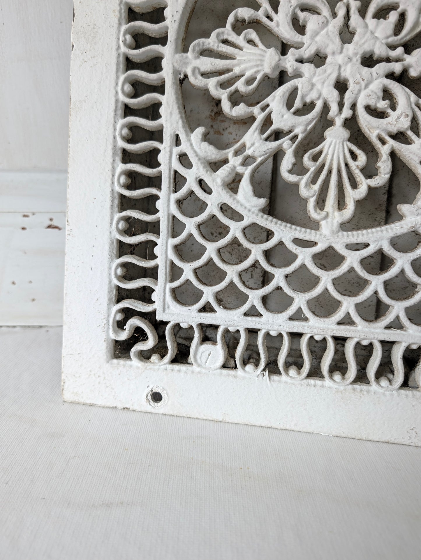 12 x 16 Ornate Vent Cover with Working Louvers, Flower Design