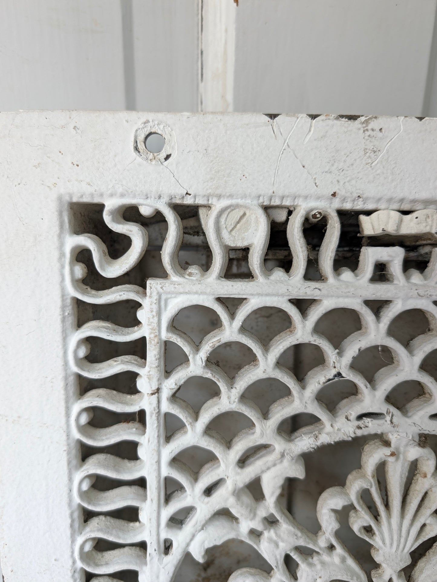 12 x 16 Ornate Vent Cover with Working Louvers, Flower Design