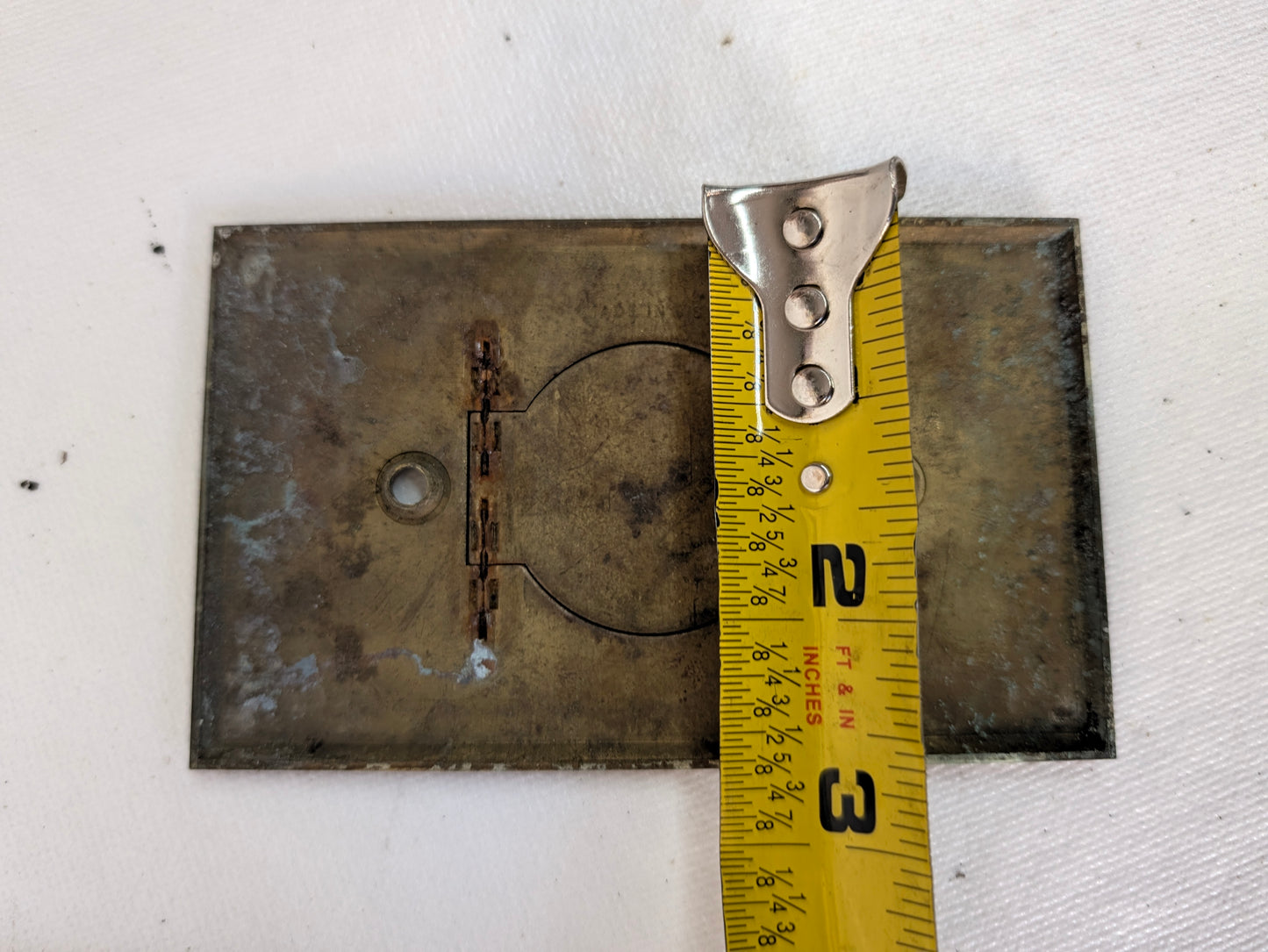 One Edison Outlet Cover Plate, Screw In Outlet Brass Plate with Cover
