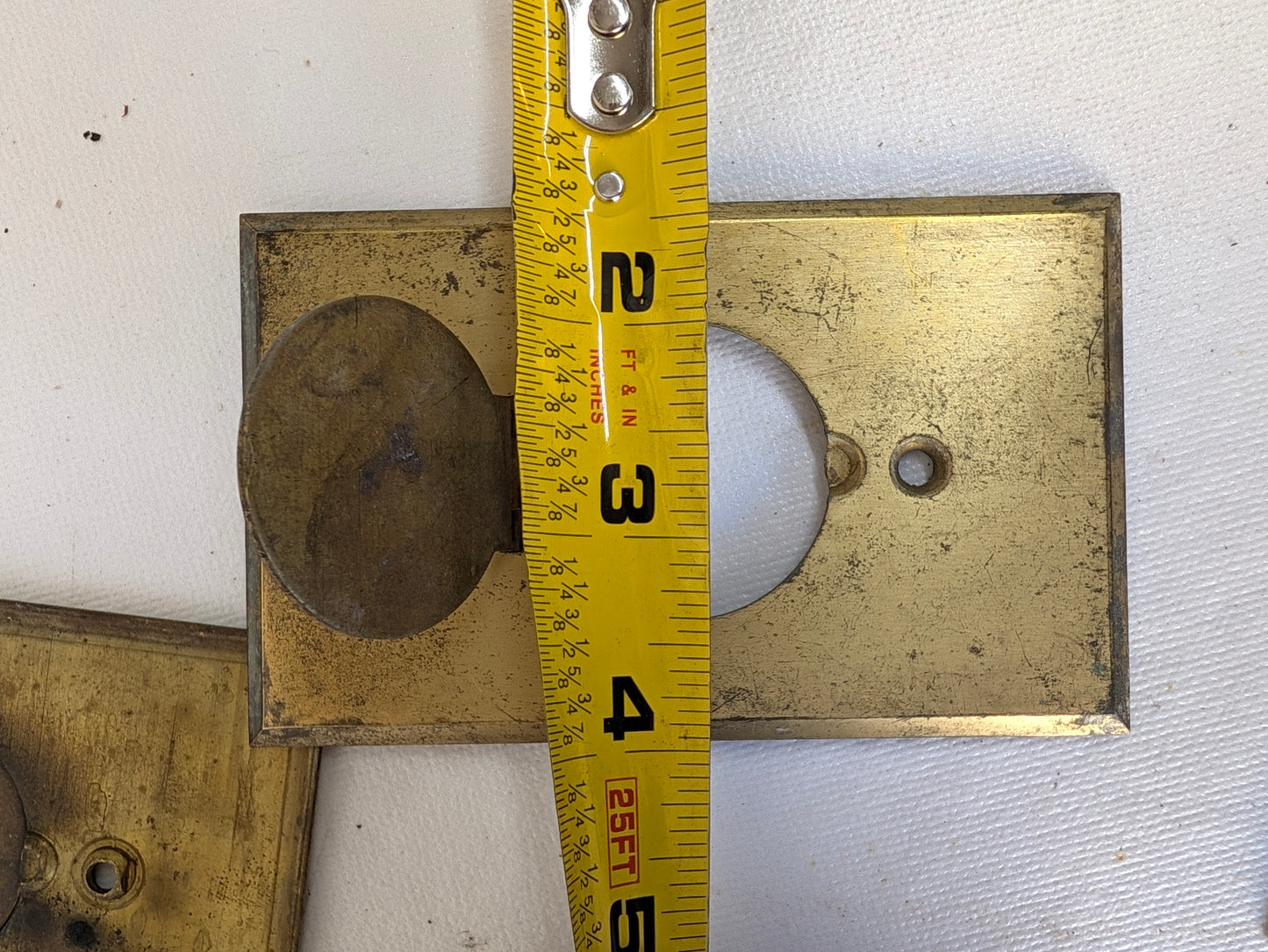 One Edison Outlet Cover Plate, Screw In Outlet Brass Plate with Cover