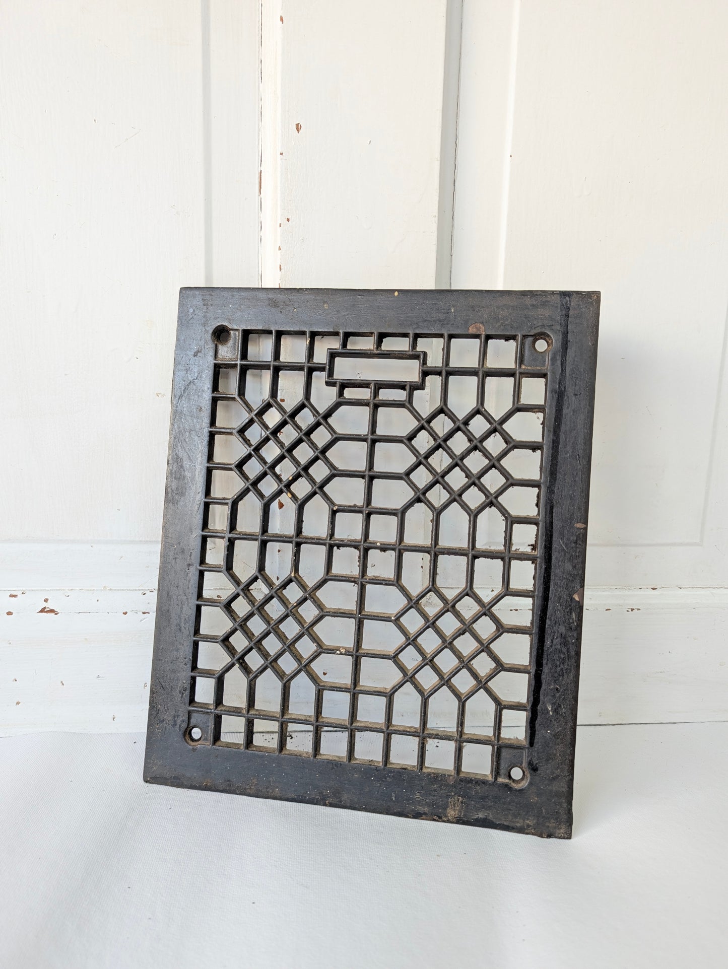 12 x 10 Lattice Cast Iron Floor Grate, Register Vent Cover