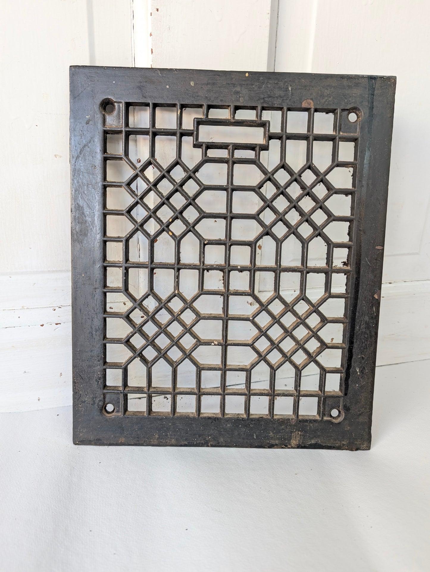 12 x 10 Lattice Cast Iron Floor Grate, Register Vent Cover