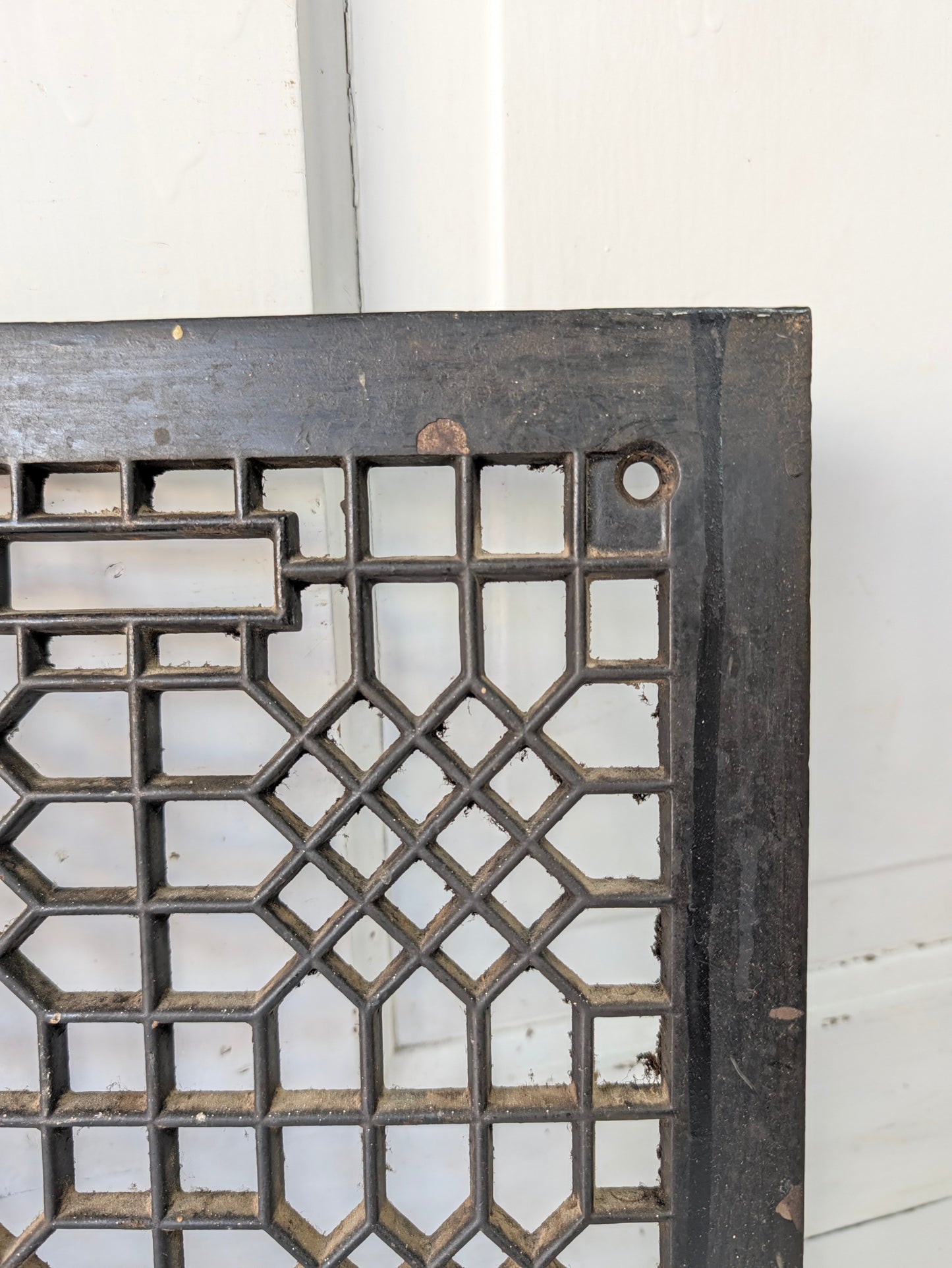12 x 10 Lattice Cast Iron Floor Grate, Register Vent Cover
