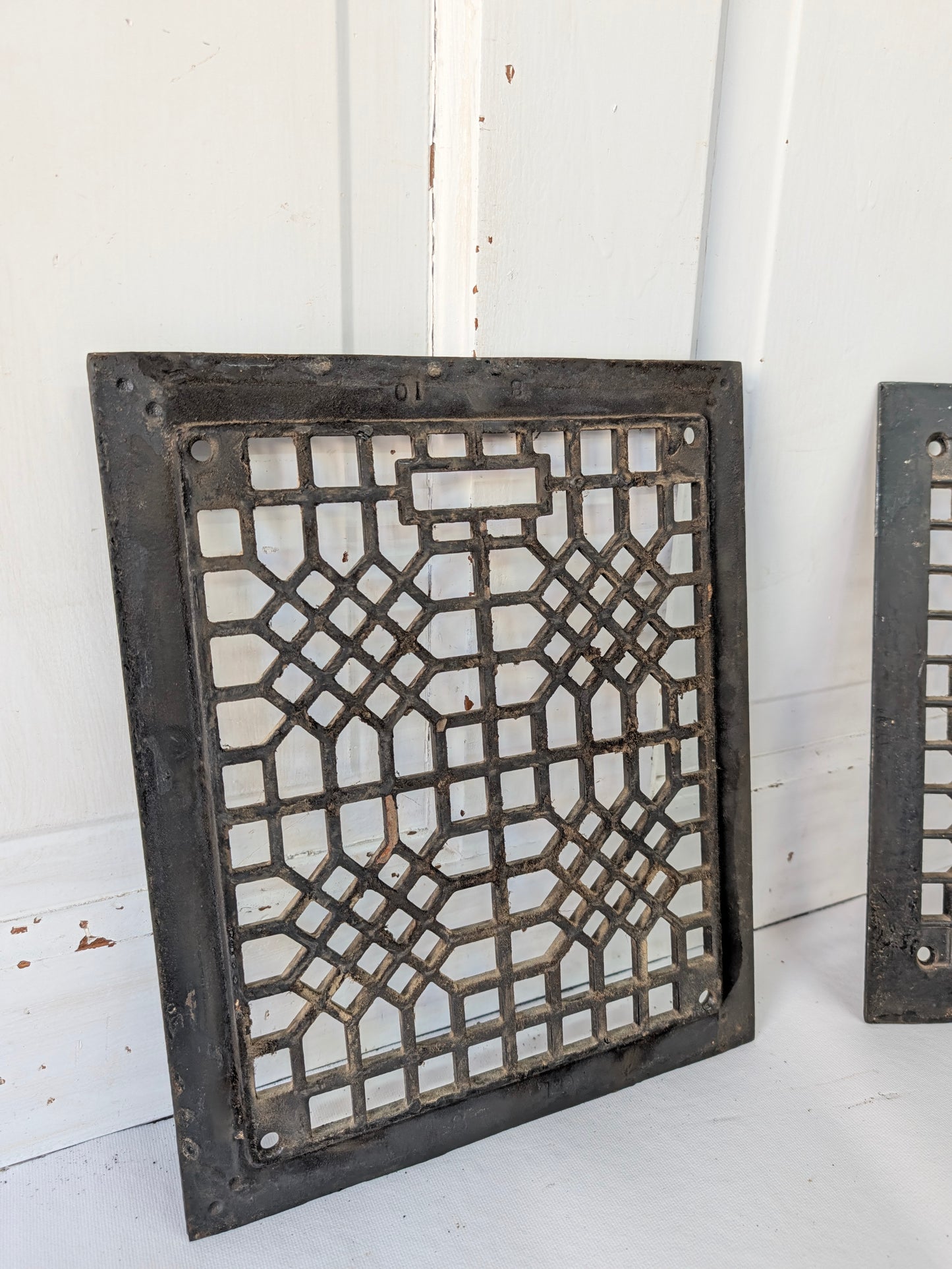 12 x 10 Lattice Cast Iron Floor Grate, Register Vent Cover