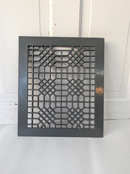 12 x 14 Grey Iron Vent Cover, Antique Floor Vent