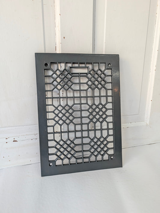 10 x 14 Grey Iron Vent Cover, Antique Floor Vent