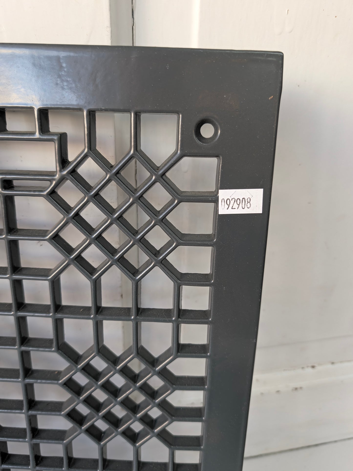 10 x 14 Grey Iron Vent Cover, Antique Floor Vent