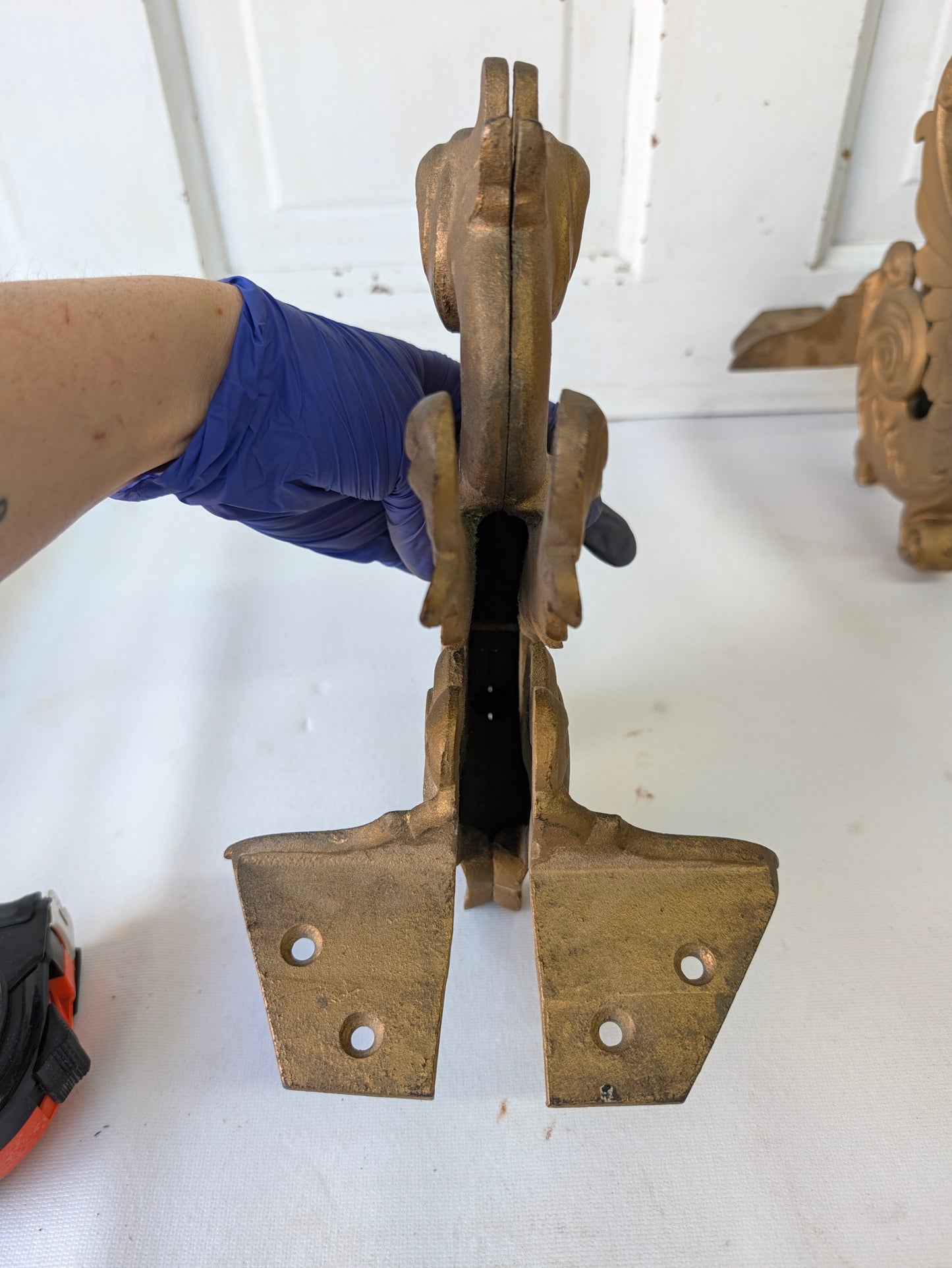 10 x 6 Large Iron Shelf Brackets, Griffin Design Shelf Supports