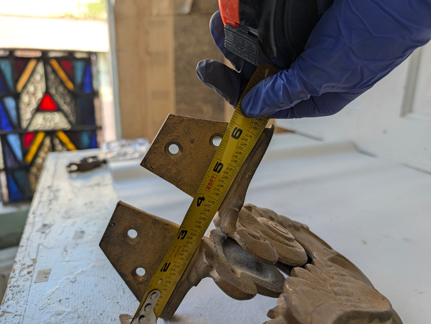 10 x 6 Large Iron Shelf Brackets, Griffin Design Shelf Supports
