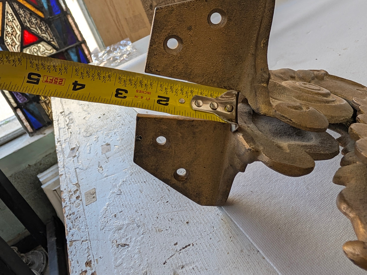 10 x 6 Large Iron Shelf Brackets, Griffin Design Shelf Supports