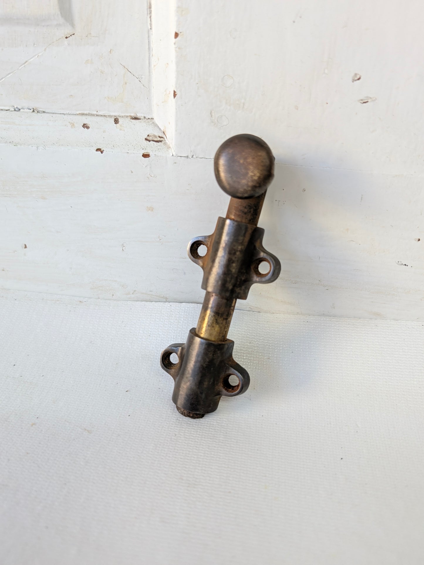 Short Antique French Door Slide Bolt, Iron Slide Bolt Locks for Double Doors