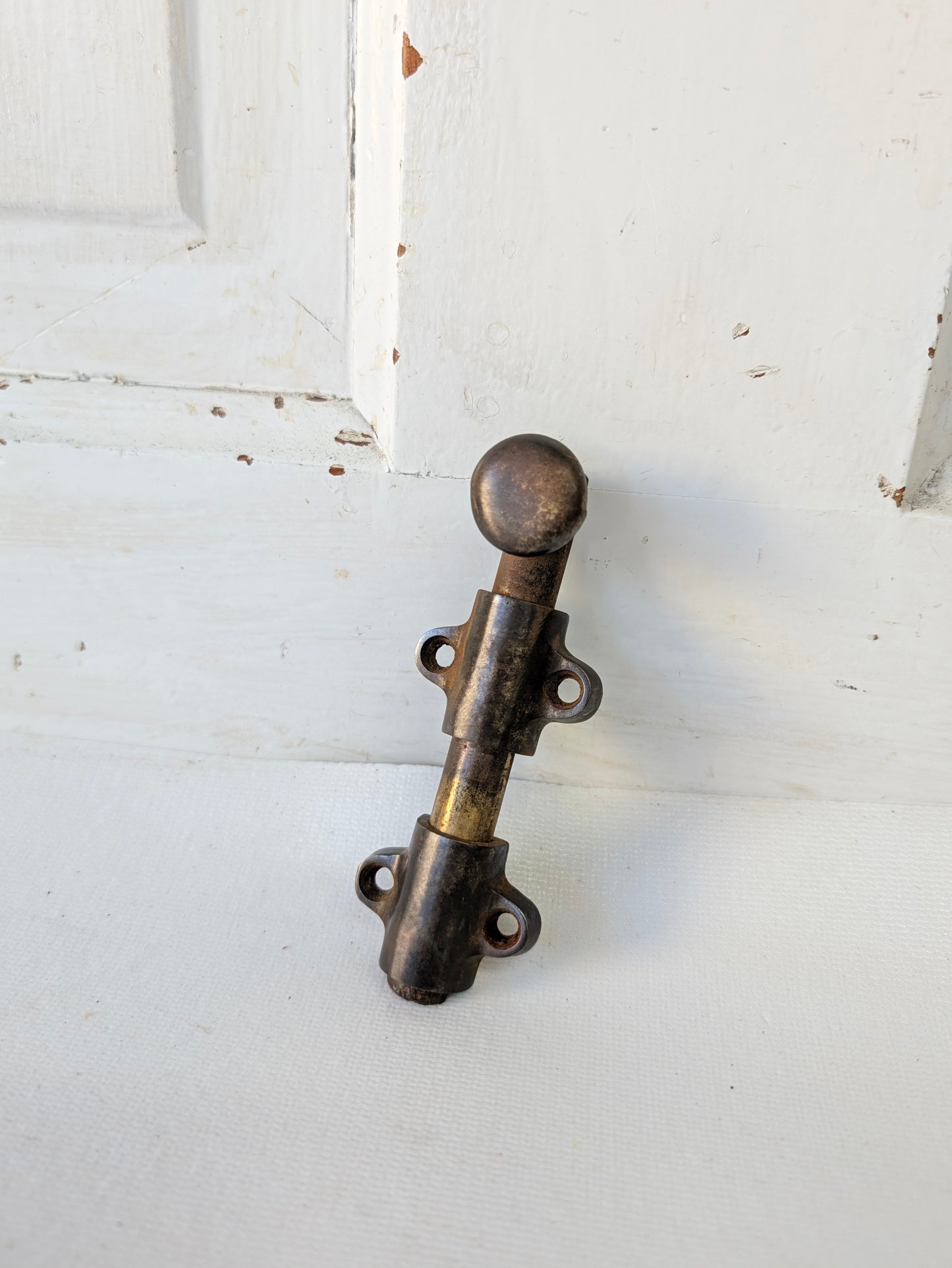 Short Antique French Door Slide Bolt, Iron Slide Bolt Locks for Double Doors
