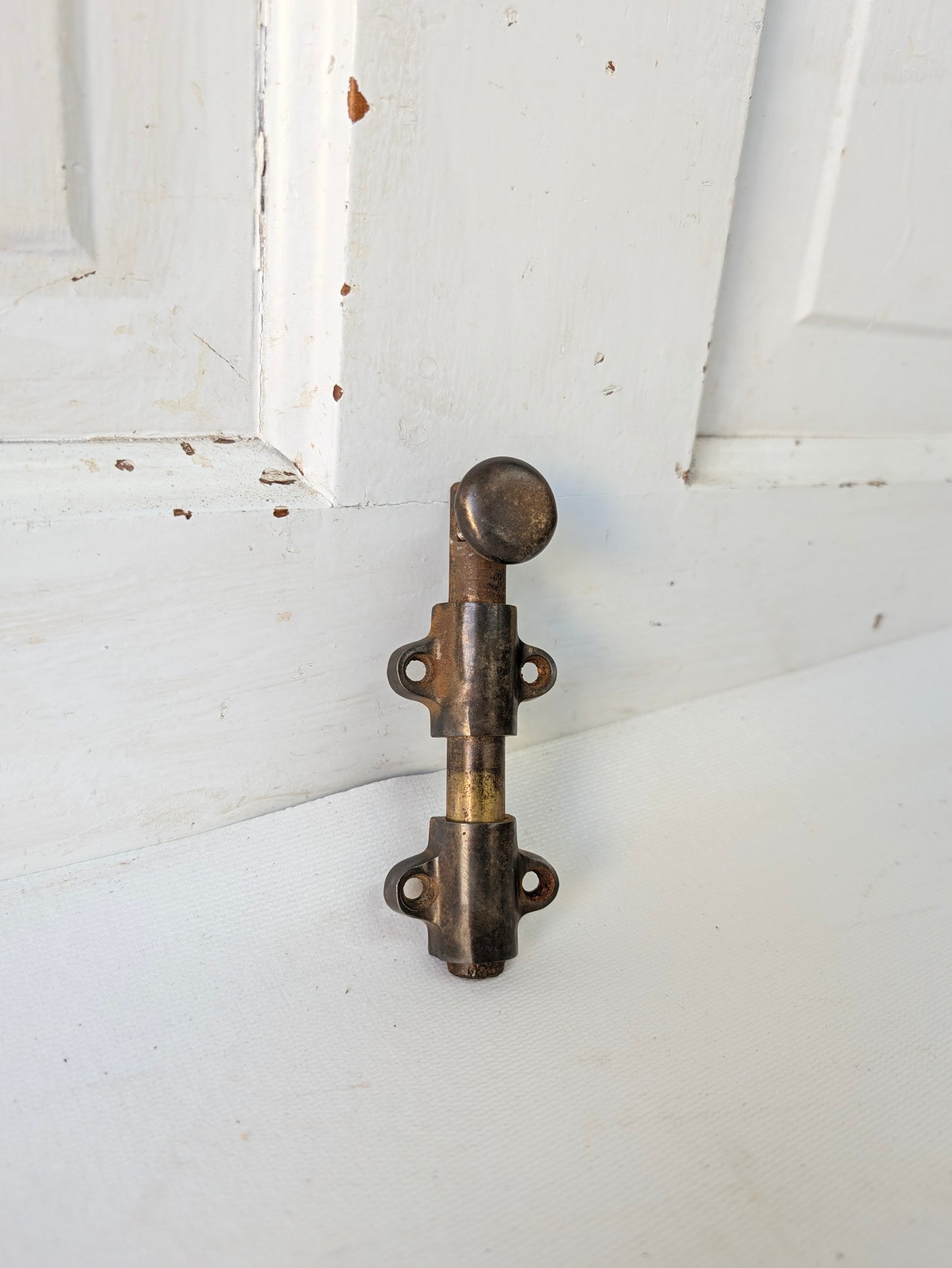 Short Antique French Door Slide Bolt, Iron Slide Bolt Locks for Double Doors
