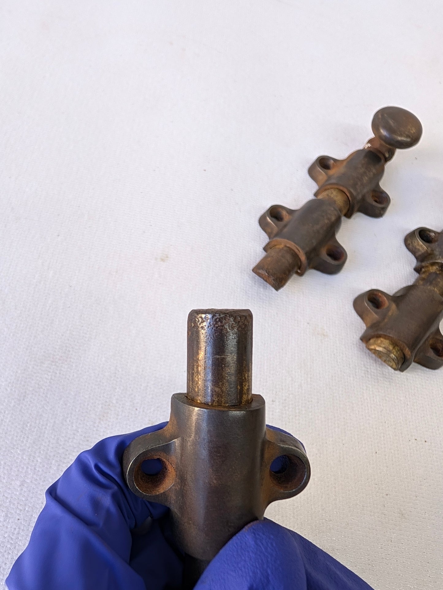 Short Antique French Door Slide Bolt, Iron Slide Bolt Locks for Double Doors