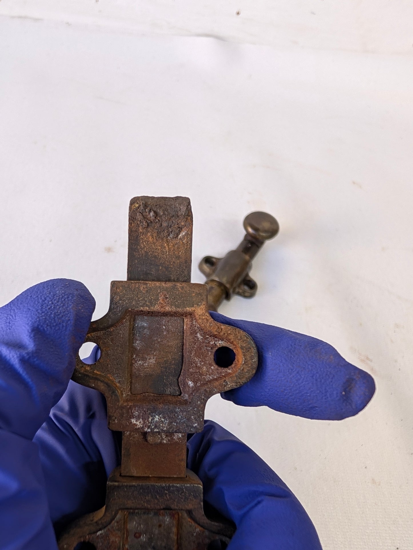 Short Antique French Door Slide Bolt, Iron Slide Bolt Locks for Double Doors