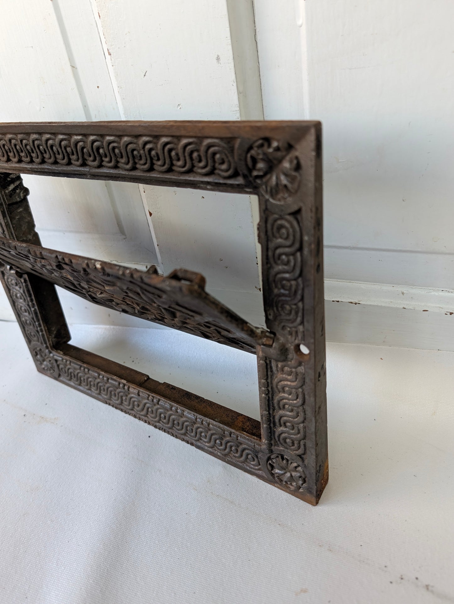 10 x 13 Fold Out Cast Iron Wall Vent, Collapsible Heat Vent