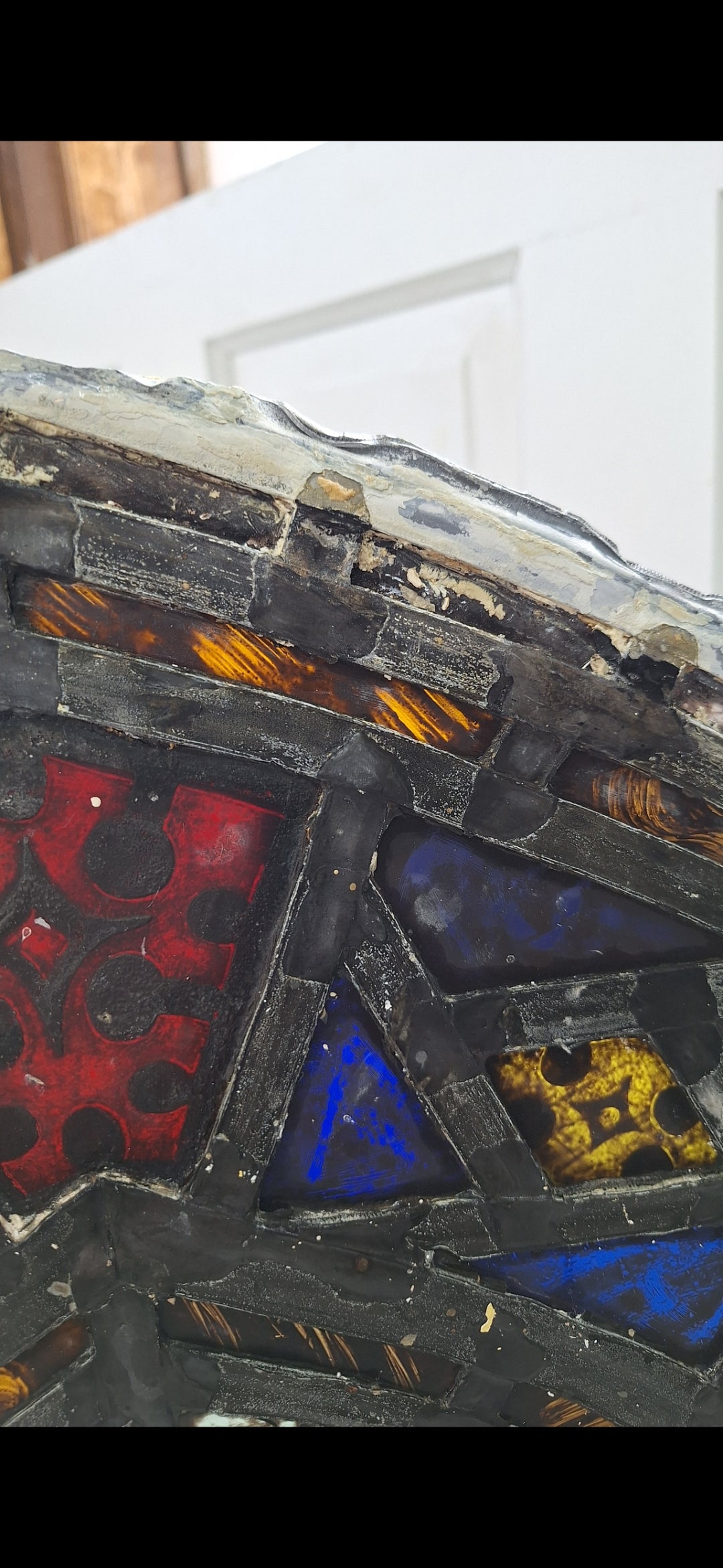 Gothic Arch Antique Stained Glass, Vintage Church Windows