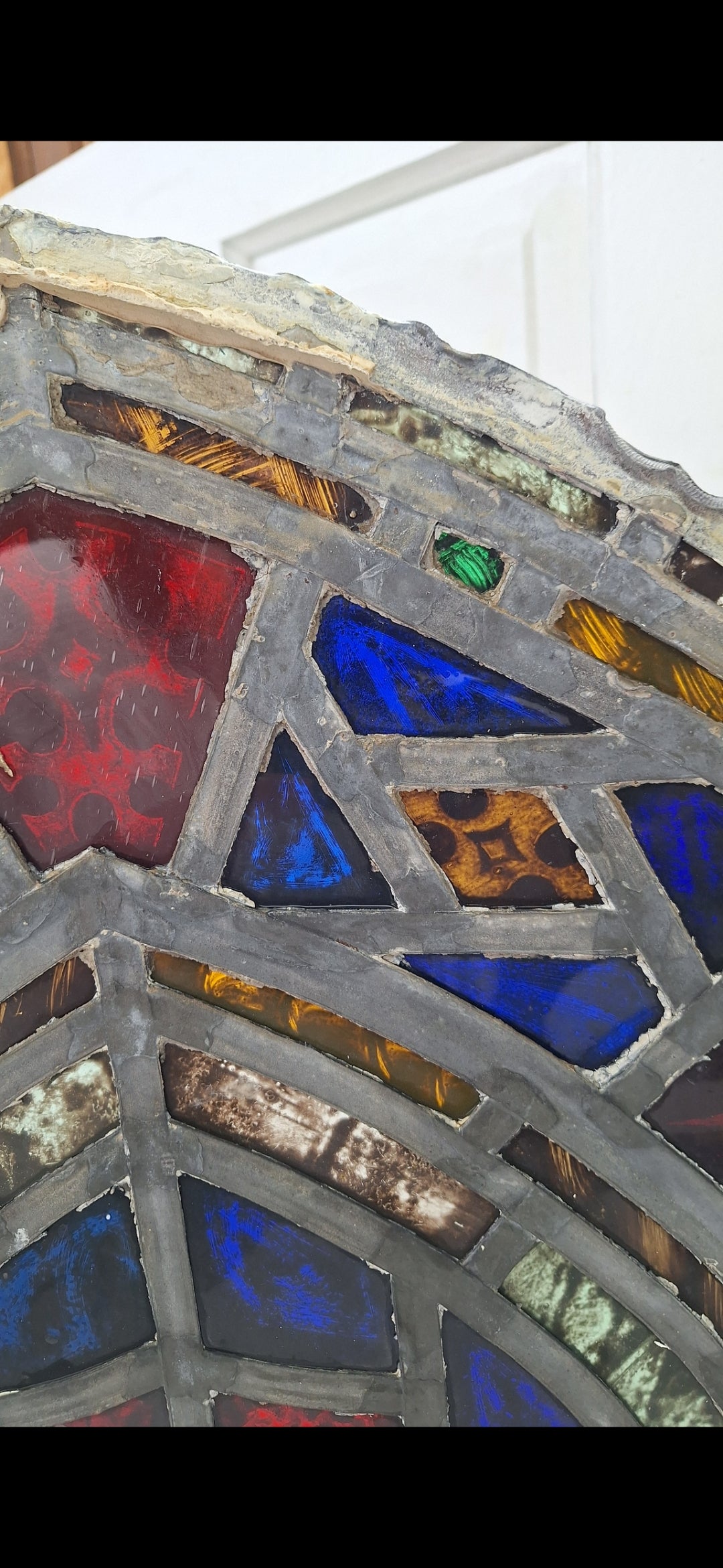 Gothic Arch Antique Stained Glass, Vintage Church Windows