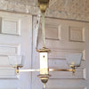 Antique Brass Arts & Crafts Chandelier - Mission Style Light