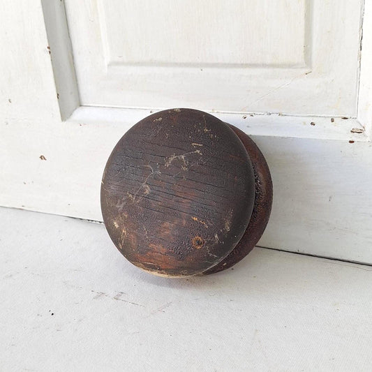 Small Newel Post Top, Newel Post Carved Wood Finial, Antique Staircase Post Top