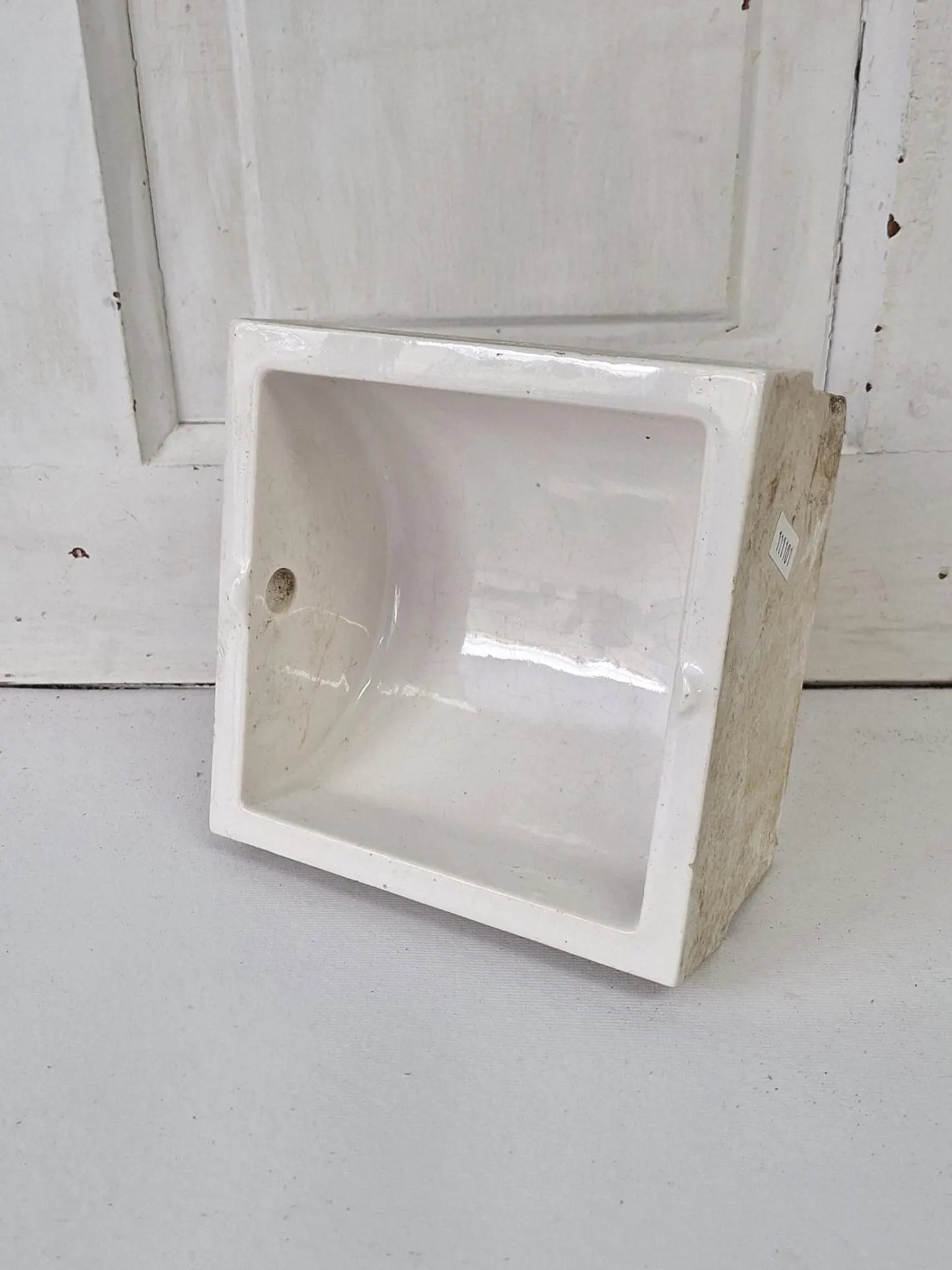 Antique Fairfacts Porcelain Toilet Paper Holder, Vintage White Toilet Paper Dispenser