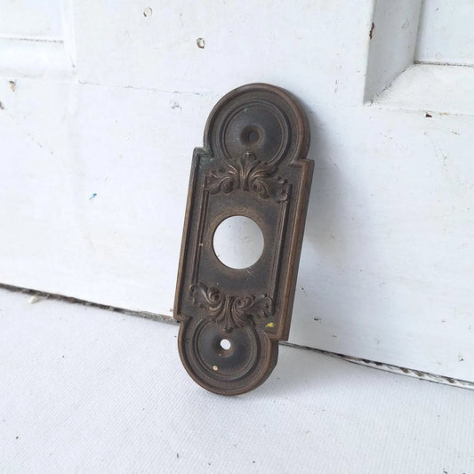 Antique Bronze Doorbell Cover, Push Button Door Bell Plate