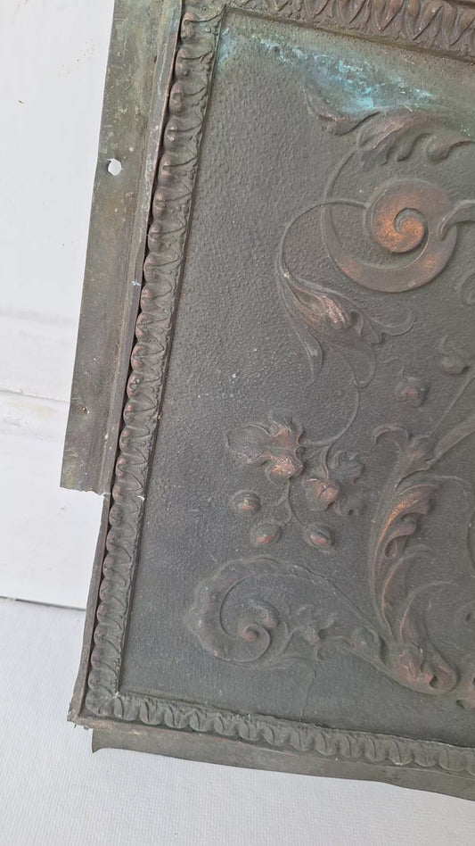 Cherub Design Antique Bronze Plaque: Stamped Bronze Angel Summer Cover