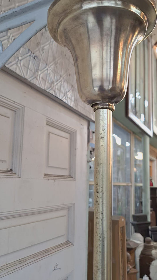 Early Electric Antique Chandelier, Victorian Era Brass Chandelier Light 021505