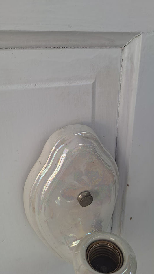 Iridescent Glaze Antique Sconce, Bathroom Vanity Vintage Porcelain Wall Light