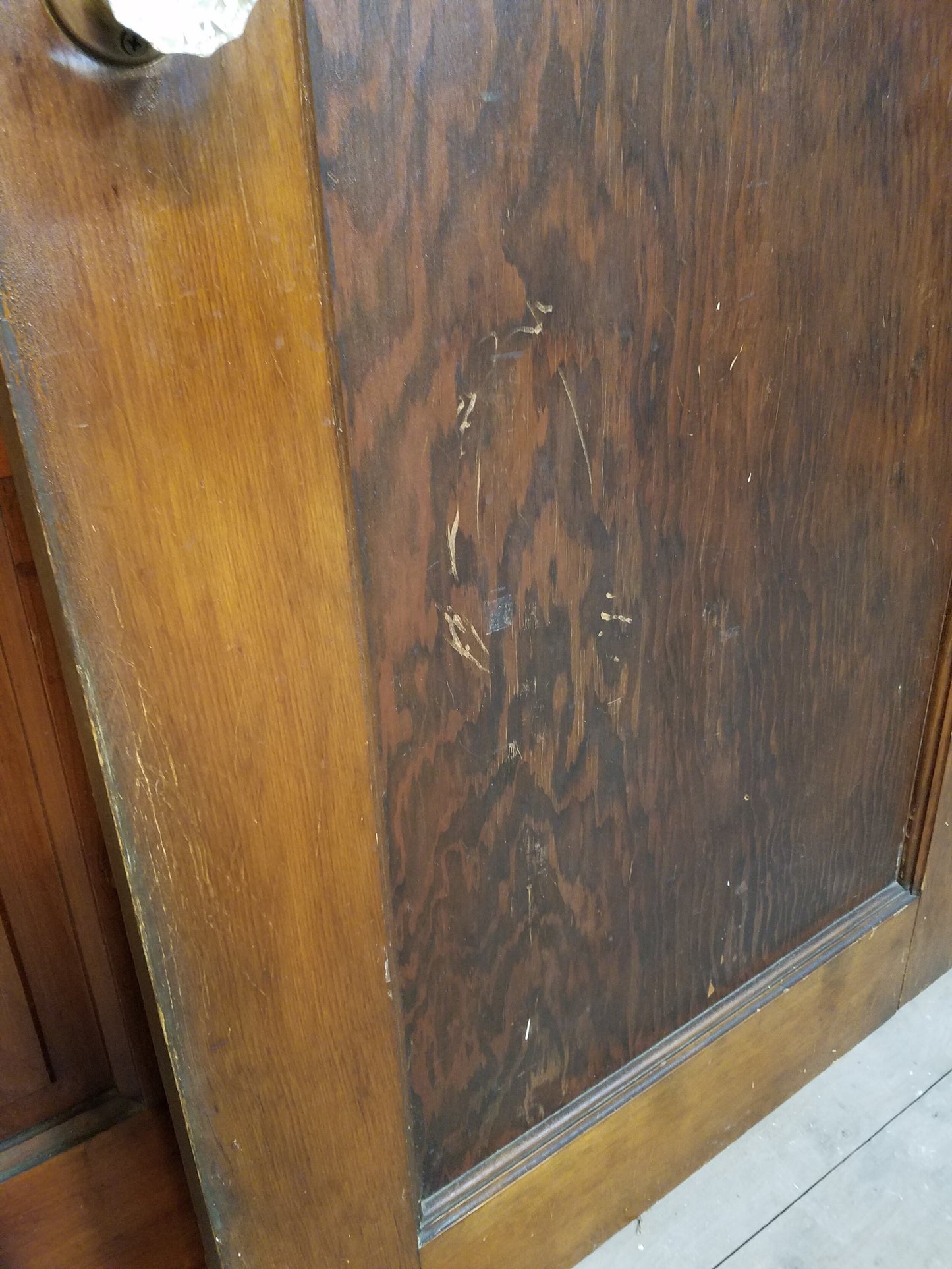 Craftsman or Mission Style Glass and Wood Front Door, Vintage Craftsman Style Entry Door