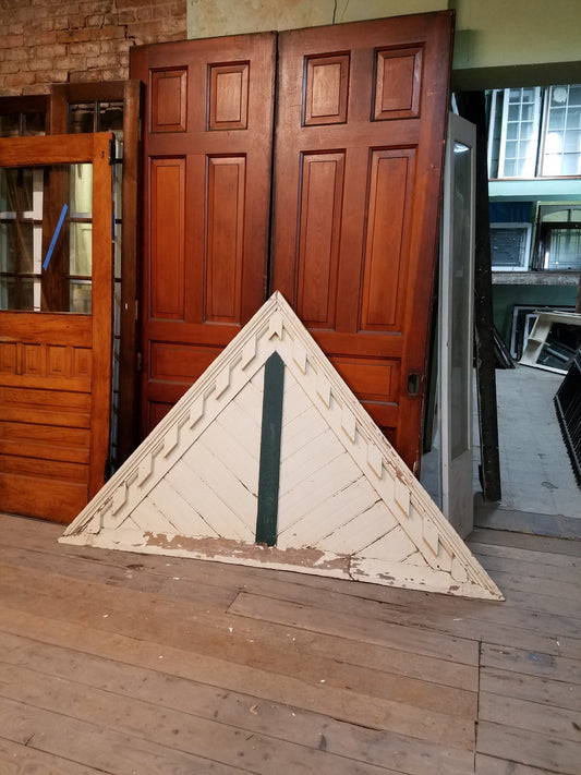 Antique Wood Porch Pediment, Triangle Porch Roof Topper