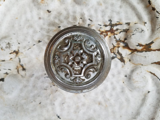 Paris Doorknob by Corbin, Antique Nickel Plated Doorknob