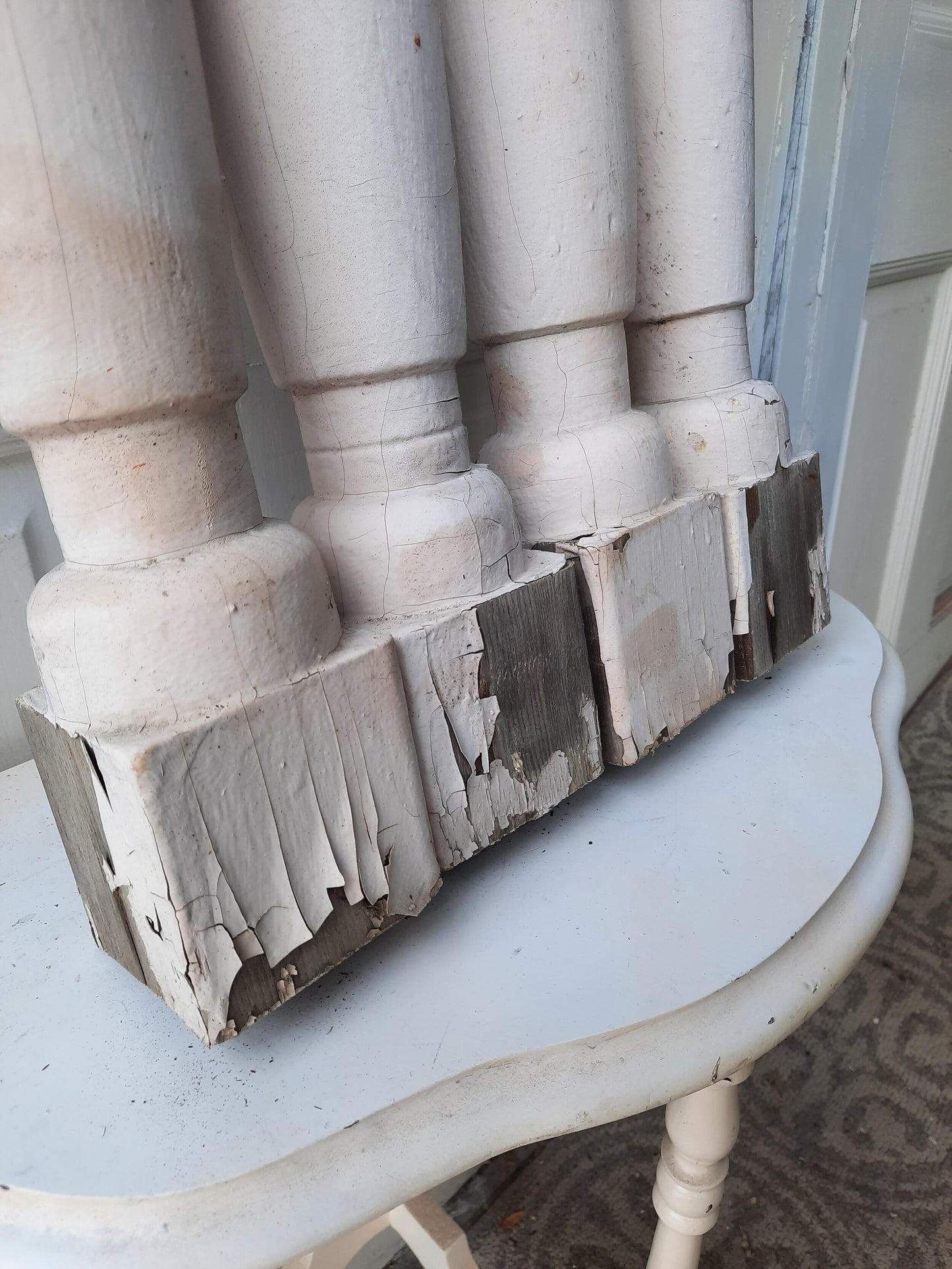 4 Chunky Spindles, 1850s Porch Balusters, Staircase Spindle Set
