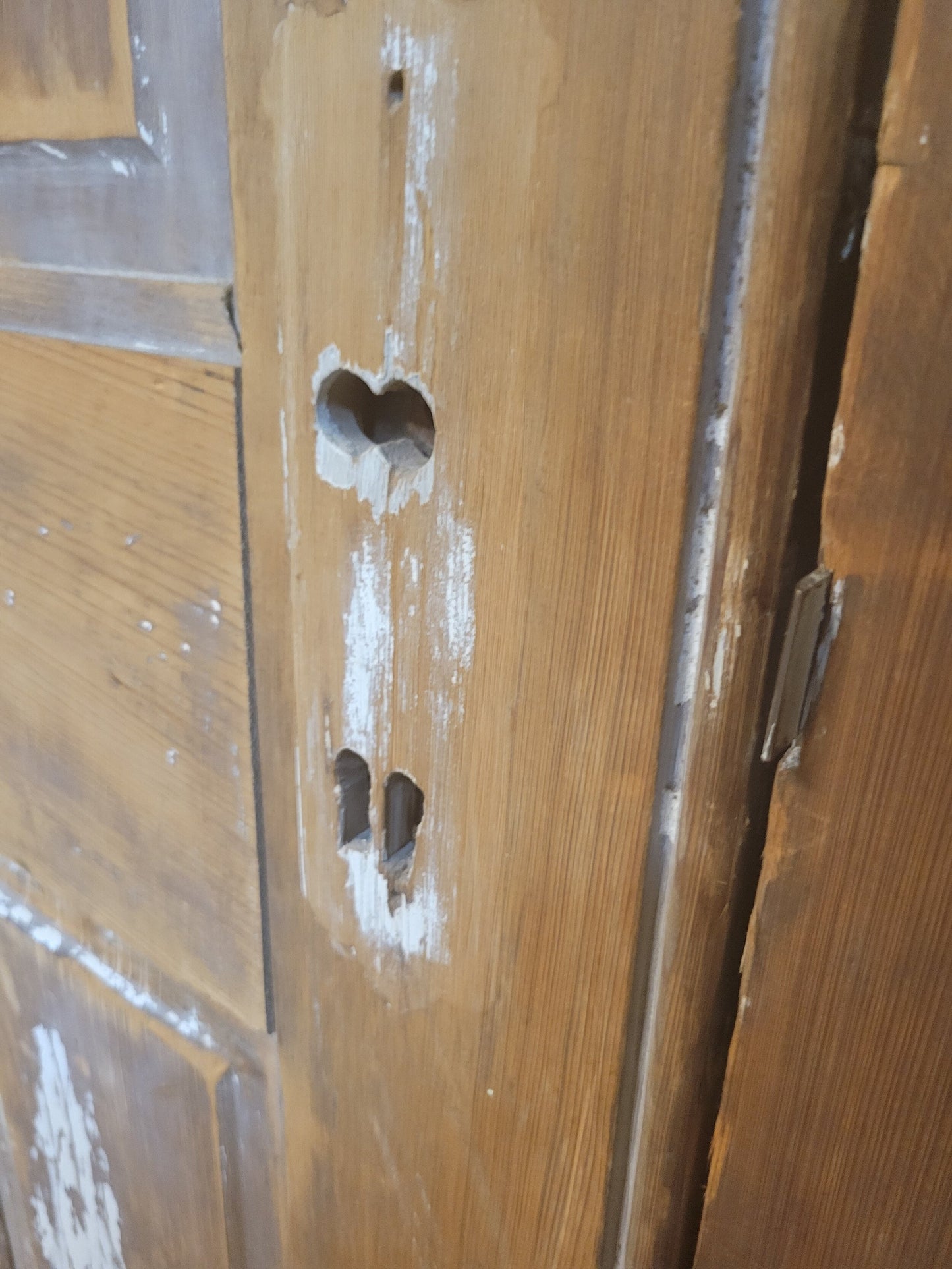 Distressed Paint Antique Double Door Set, Ships Free