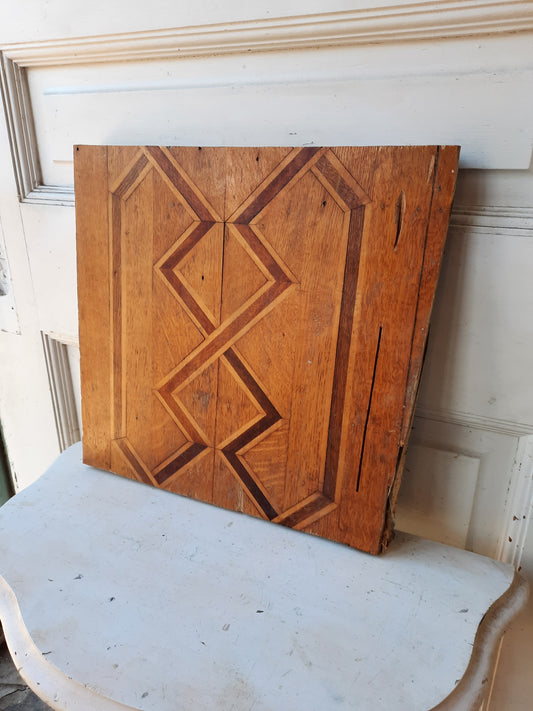 Antique Inlaid Flooring Section, Reclaimed Wood Floor Mosaic Piece