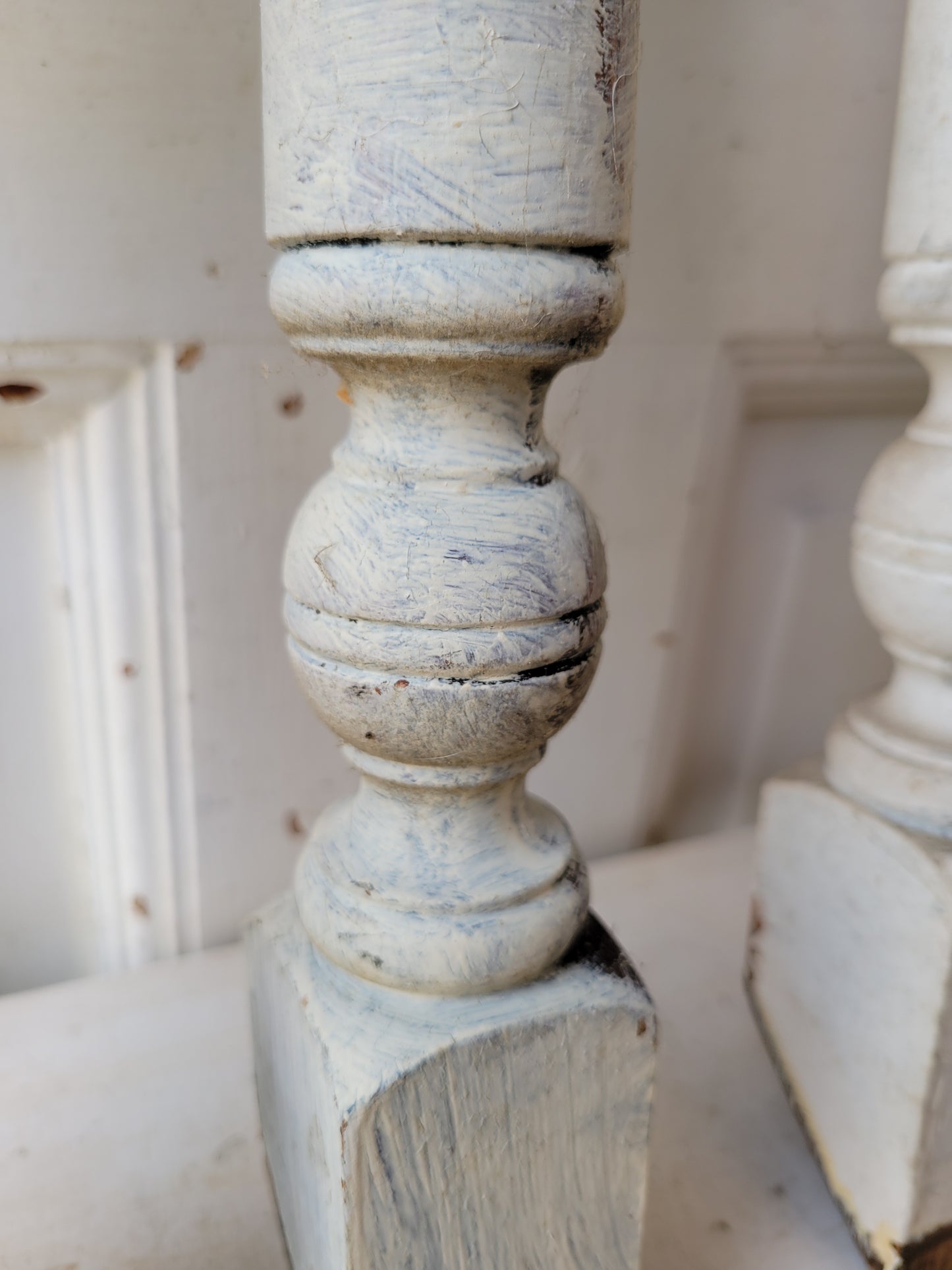 Set of Four Antique Staircase Spindles or Balusters, Staircase Railing Spindles