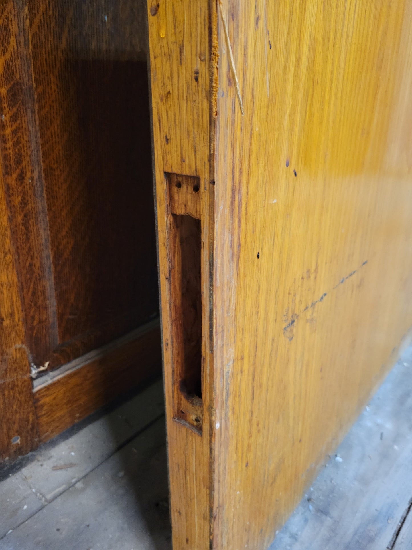 36" Vintage Wood Door with Glass, Vintage Glass and Wood Door, #3