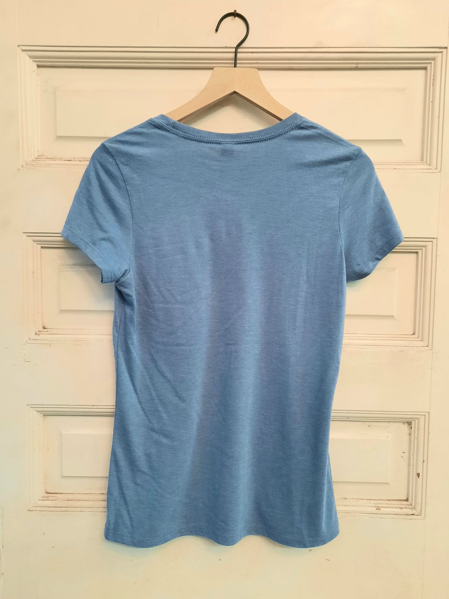 Light Blue Antique Keyhole Cover T Shirt, Blue Antique Hardware Tee Shirt