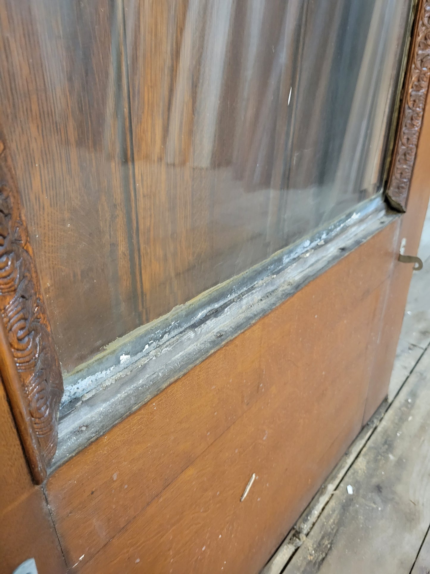 32" Beveled Glass Victorian Exterior or Entry Door, Full Glass Antique Front Door