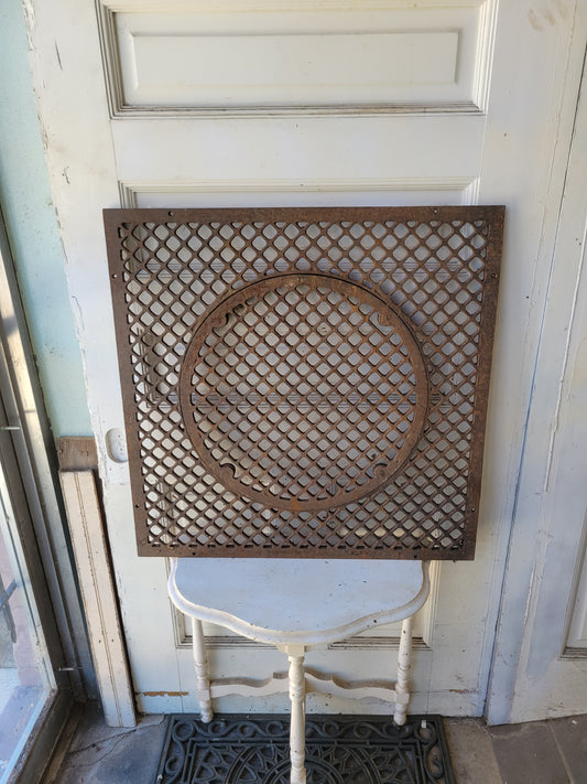 29" Square Lattice Design Cold Air Return Vent, Large Floor Metal Register Grate #081009