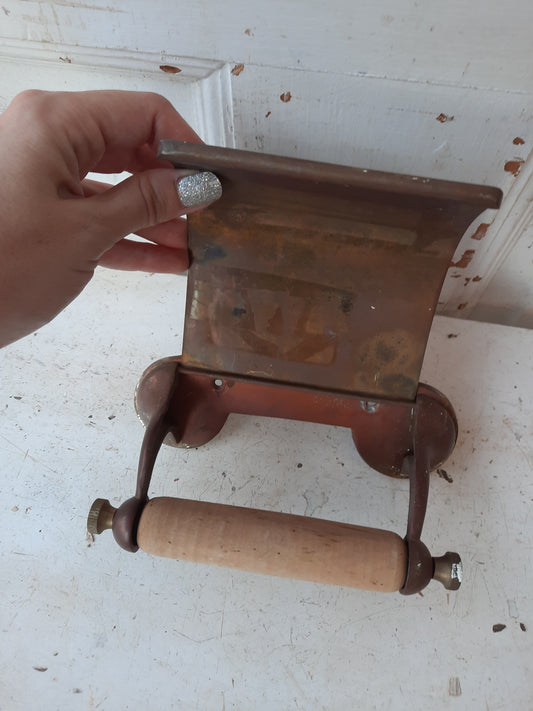 Vintage Brass Toilet Paper Holder with Cover, Vintage Bathroom Toilet Paper Roll Holder