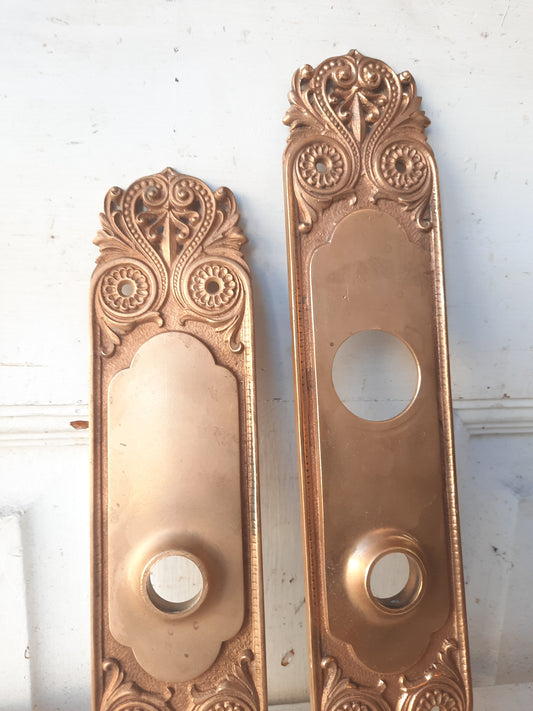 Fancy Brass Doorknob Escutcheons for Entry Door, Fancy Brass Door Knob Backplates